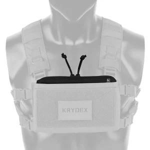 KRYDEX Custodia tattica con inserto a doppia cerniera per telaio MK3 Chest Rig Tasca portaoggetti per accessori pannello frontale a figura intera nera