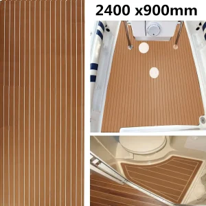 2400×900/600mm Marrone Schiuma EVA Pavimentazione per Barche Falso Teca Decking Copriletto Pad per Yacht Auto Barca Marine Decor antiscivolo Zerbino