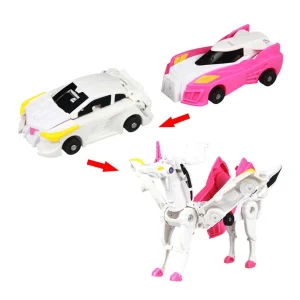 Nuovi giocattoli combinati deformabili Le auto assemblano in una figura di cavallo volante Eccellente trasformazione Mini Robot Car Toys per bambini