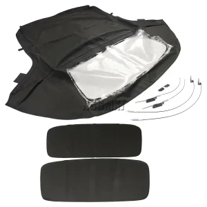 AP03 per BMW Z3 1996-2002 convertibile Soft Top di ricambio e finestra in plastica Twill nero