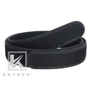 KRYDEX 1.5 “Buckleless Hook Duty Cintura interna Loopback Tattico Caccia Tiro Fodera in nylon Uomo Cintura interna Accessori BK