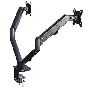 Hyvarwey G08-24 doppio Monitor staffa di montaggio da tavolo per schermi LCD da 13 a 27 pollici ruotare e inclinare regolare supporto da tavolo a due bracci