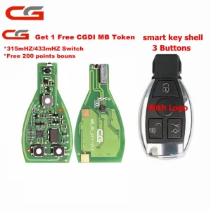 Originale CG CGDI MB BE KEY V1.2 Per Benz Till FBS3 315MHZ/433MHZ Ottieni 1 Token gratuito CGDI MB Con Smart Key Shell 3/4 Pulsante Logo