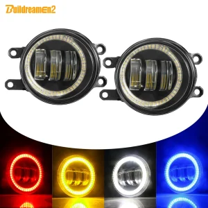 Angel Eye fendinebbia auto LED lente nebbia luce di marcia diurna DRL per Toyota RAV4 Prius Land Cruiser Prado Yaris Highlander 4Runner