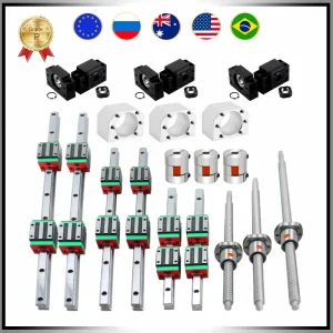 Kit Router CNC a 3 assi a 4 assi: 6 pezzi guide lineari HGR20 + 12 pezzi blocchi HGH20CA + 3 set/4set SFU1605 vite a ricircolo di sfere per CNC