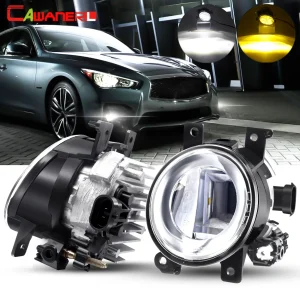 2 pezzi Auto Paraurti Anteriore Fendinebbia Montaggio Lente A LED Fendinebbia DRL 30W 6000LM 12V Per Infiniti Q50 Q50L Q70 Q70L QX50 QX60 QX80