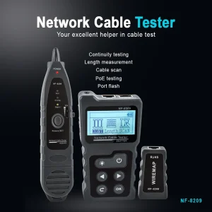 NOYAFA NF-8209 Cable Tracker Lan Display misuratore Tester strumenti di rete Display LCD misura lunghezza Tester Wiremap