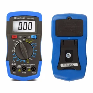 HoldPeak HP-33D Multimetro manuale intelligente professionale Tensione CA CC Corrente Resistenza Diodo Test batteria hFE Mantenimento dati