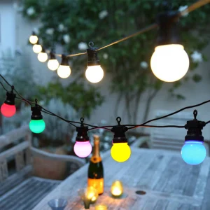 8M/13M/24M LED Globo Palla String Light Strada Fata Di Natale Led Festone Esterno Per Il Giardino Cortile Festa Patio Decor