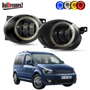 2 X Angel Eye fendinebbia auto destra sinistra LED lente fendinebbia lampada diurna DRL 30W 12V per Volkswagen VW Caddy III/3 2010-2015