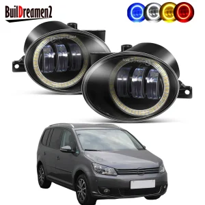 2 X Angel Eye gruppo fendinebbia per Volkswagen VW Touran (1 t3) 2010-2015 30W lente LED per auto fendinebbia lampada diurna DRL 6000LM 12V
