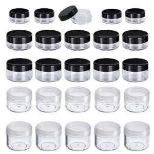 100pcs Vuoto 2g/3g/5g/10g/15g/20g vasi Barattolo di plastica di Trucco Cosmetico Bottiglia Campione Ombretto Crema Balsamo per le labbra Contenitore di Scatola di Immagazzinaggio