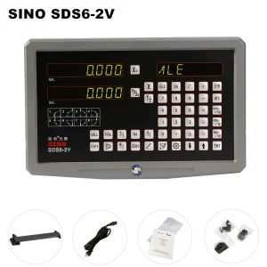 Contatori della fresatrice del trapano del tornio di tornitura dell’involucro del metallo per la scala lineare Sino SDS6-2V esposizione digitale della lettura di asse 2 con l’involucro del metallo