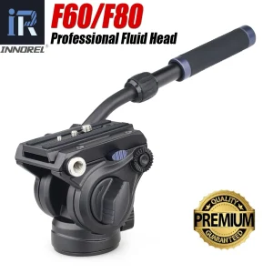 INNOREL F60/F80 Video Fluido Idraulico Testa Panoramica Q.R. Piastra Per Il Montaggio Professionale DSLR Fotocamere/Videocamere/Telescopio Treppiede