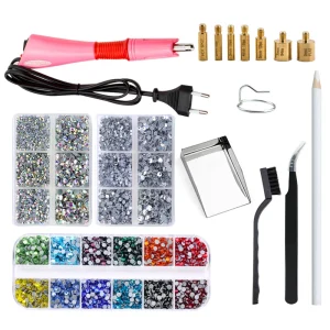 QIAO AAA Strass Hot Fix di alta qualità Set Strass cristallo Strass Hotfix applicatore bacchetta Iron-on Strass