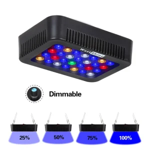 Luce per acquario dimmerabile 140W 180W Luci per acquario a LED Dimmer Lampada per corallo per acquari di barriera corallina Accessori per l’illuminazione
