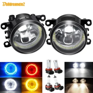 2 X Angel Eye Fendinebbia Auto Paraurti Anteriore Halo Anello Fendinebbia DRL Per Suzuki Jimny Grand Vitara SX4 Splash Swift Alto XL7 Ignis