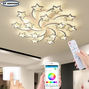 Plafoniera moderna a LED in acrilico a stella arte decorativa per interni camera da letto studio sala da pranzo lampadario a soffitto per bambini