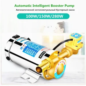 Pompa booster 220V domestica silenziosa per conduttura/riscaldatore dell’acqua del rubinetto con flussostato automatico, pompa dell’acqua calda e fredda a energia solare