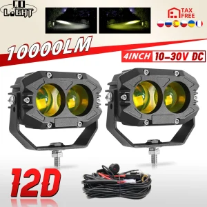CO LIGHT 100W 4 pollici Led Luce da lavoro Spot Fascio di inondazione 3000K 6000K Guida Barra luminosa a Led per Offroad ATV SUV Barca 12V 24V Lampada fendinebbia