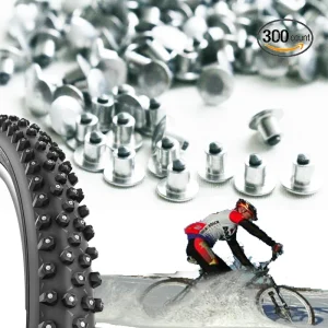 300pcs 6.5mm/0.26 “borchie per pneumatici in alluminio punte per Mountain Bike con borchie invernali per pneumatici per montaggio su bici grasse punte affilate in metallo duro