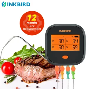 INKBIRD IBBQ-4T Wi-Fi carne termometro digitale termometro di allarme magnetico antipioggia per cucina fumatore griglia con 4 sonde