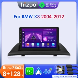 Hizpo Sistemi Intelligenti Per Auto Per BMW X3 E83 2004 – 2012 Ricevitore Radio Stereo Wireless CarPlay Android Auto No 2 din 2din DVD