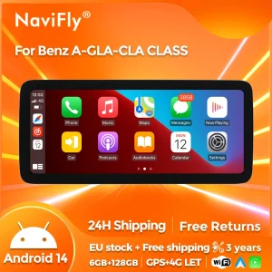 Autoradio wireless CarPlay Android 14 per Mercedes Benz Classe A W176 GLA X156 CLA C117 Navigazione multimediale All in One