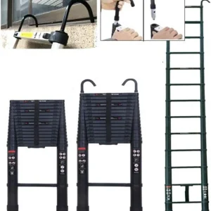 DayPlus 20.3FT/6.2m scaletta telescopica pieghevole multiuso con gancio rimovibile alluminio antiscivolo estensibile robusto