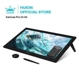 HUION Kamvas Pro 24 4K UHD Tavoletta grafica Monitor da 23,8 pollici 140% sRGB 8192 Livello Display senza batteria Monitor da disegno per Androi