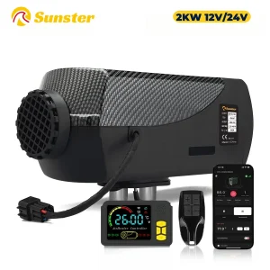 Riscaldatore Diesel 2KW 12V/24V con App Bluetooth, Avvio/Arresto Automatico, LCD per Riscaldamento Rapido Camper, Camion, Furgone, Riscaldatore da Parcheggio