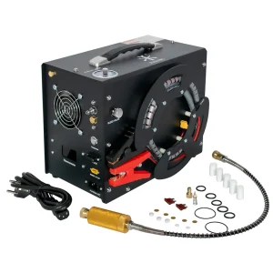 TUXING TXES062 Compressore d’aria portatile PCP 4500Psi Compressore autoserrante ad alta pressione 300Bar con alimentatore per auto 12v per fucile