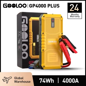 GOOLOO Power Bank Avviatore d’Emergenza 4000A 20000mAh, Booster per Auto, Batteria Esterna 12V, Dispositivo di Avviamento per Benzina e Diesel