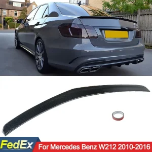 Spoiler per bagagliaio posteriore per Mercedes Benz Classe E W212 E200 E300 E400 E500 2010-2016 AMG Style Spoiler di coda Ala Carbon Look ABS