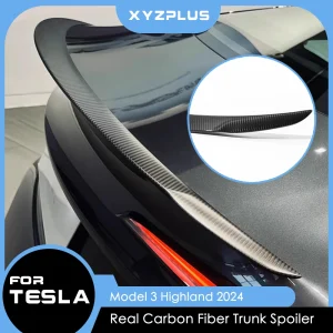 Spoiler in Vera Fibra di Carbonio Versione Performance 2024-2026 per Tesla Model 3 Highland, Alettone Posteriore in Carbonio, Accessori Esterni