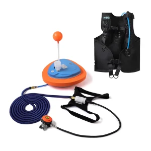 Attrezzatura per snorkeling per immersioni subacquee Trappola Ventilatore mobile Supporto più profondo To10M Tempo 3,5-5 ore Snorkel subacqueo