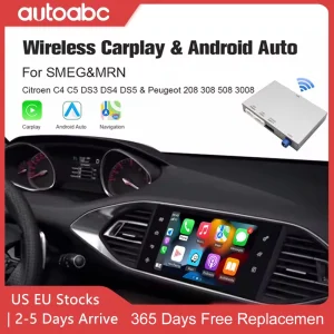 Adattatore Wireless Carplay AUTOABC Android Auto per Peugeot e Citroen SMEG 208 308 508 e C4 Ds3 Ds5 con supporto per telecamera di retromarcia