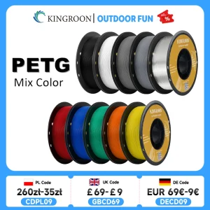 KINGROON PETG Stampante 3D Filamento 1.75mm 5KG 10KG Colore Della Miscela Materiale di Stampa 3D 1kg/rotolo petg di Plastica Per FDM 3dprinter