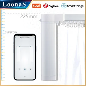 Cornice elettrica 3rd G più breve Tuya Zigbee Motore per tende intelligenti Sistema automatico Supporto per binario Alexa Assistente Google Smartthings