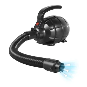 Pompa di aria portatile da 600 W Pompa gonfiabile ad alta pressione ABS Strumento da campeggio per uso domestico 220-240 V 17000 Pa con 4 ugelli