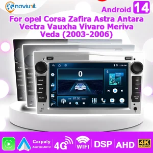 Per Opel Astra HS Vectra Vauxhall Antara Zafira Corsa CD Vivaro Meriva Veda CarPlay Android Auto Autoradio GPS 2 Din autoradio