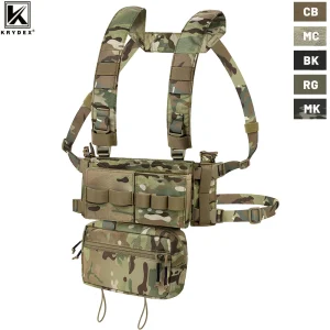KRYDEX Tattico MK3 MK4 Chest Rig Micro Fight Chassis Gilet modulare con 5.56 7.62 M4 AK Magazine Pouch Sack Pouch Attrezzatura da caccia