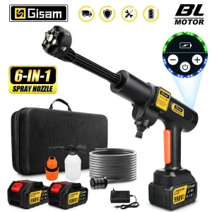Gami 200Bar Brushless Elettrico Idropulitrice Ad Alta Pressione 6-in-1 Lavaggio Auto Giardino Pistola Ad Acqua Pistola A Spruzzo per Makita 18V Batteria Spille