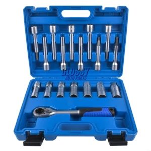 AP03 Set di chiavi per attrezzi per la rimozione del dado del puntone dell’ammortizzatore della sospensione del mozzo dello sterzo da 18 pezzi per VW Ford Honda/Nissan ecc.