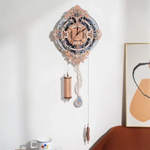 Robotime ROKR 3D Puzzle in legno Time Art note romantiche orologio da parete modello giocattoli per bambini bambini-LC701