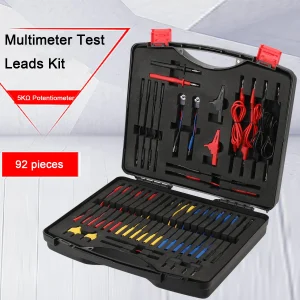 92 Pz/set Auto Multimetro Puntali Kit Multifunzione Relè Elettrico Tester Sonda Set Strumenti Diagnostici Auto 12V 24V