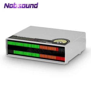 Nobsound 56 Bit Stereo MIC + LINE RGB LED Visualizzatore dello spettro musicale Display Misuratore di livello sonoro Analizzatore audio per altoparlante/amplificatore