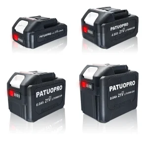 PATUOPRO Batteria al Litio Ricaricabile 18-21V 2.0 4.0 6.0 8.0Ah per Utensili Elettrici Makita 18V: Chiavi, Seghe, Trapani, Smerigliatrici