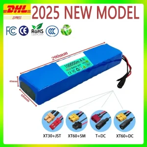 Nuova Spedizione Francia 36V 100ah 18650 Batteria Al Litio 10s3p 100000mah 1000w 42V Scooter Elettrico Batteria di Alimentazione con Batteria
