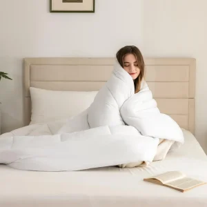 Good Nite Winter 460 GSM coperta trapuntata Extra spessa coperta invernale calda coperta morbida e accogliente bianca